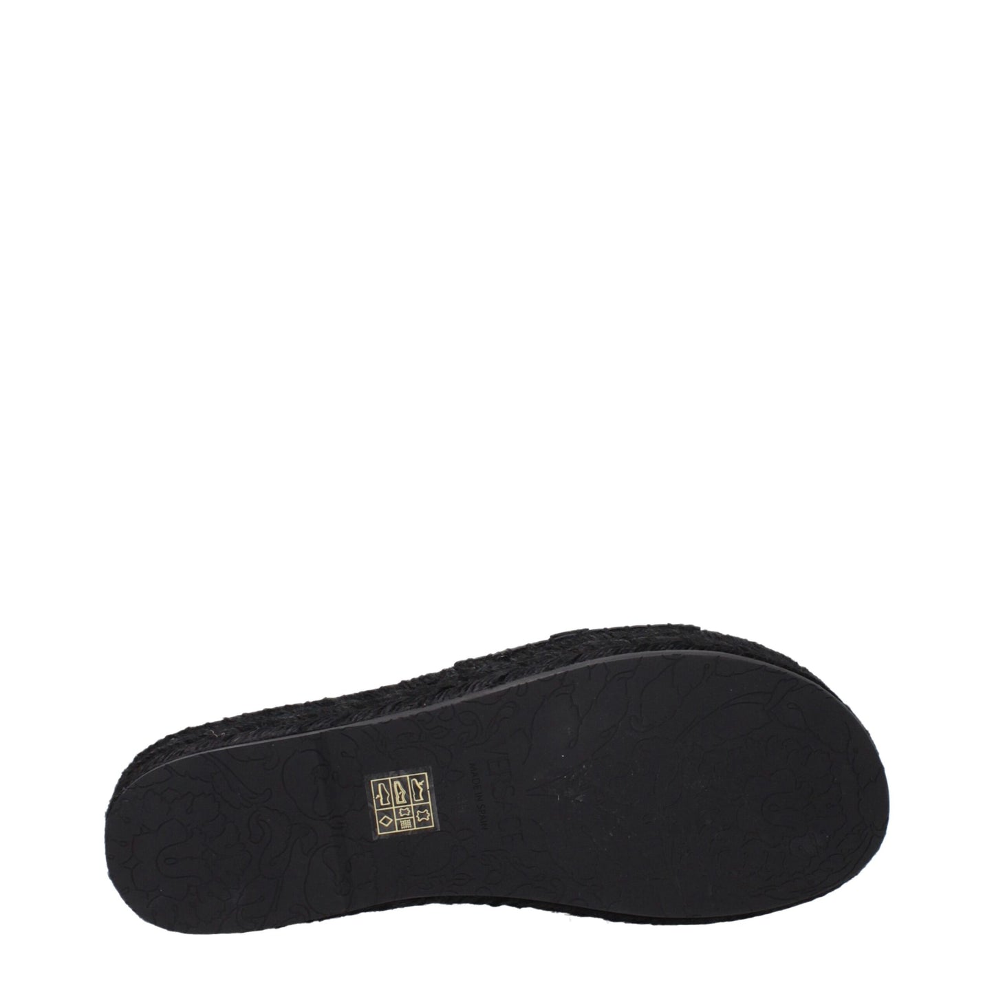 Versace – Schwarze Leder-Slipper-Sandalen