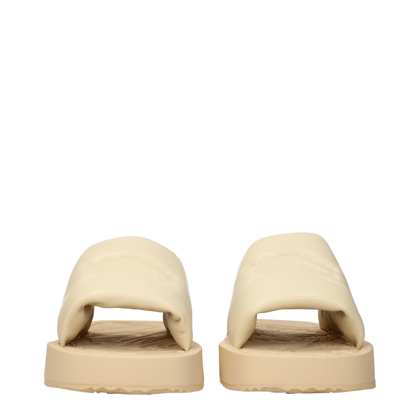 Burberry Beige Leder-Slipper-Sandalen