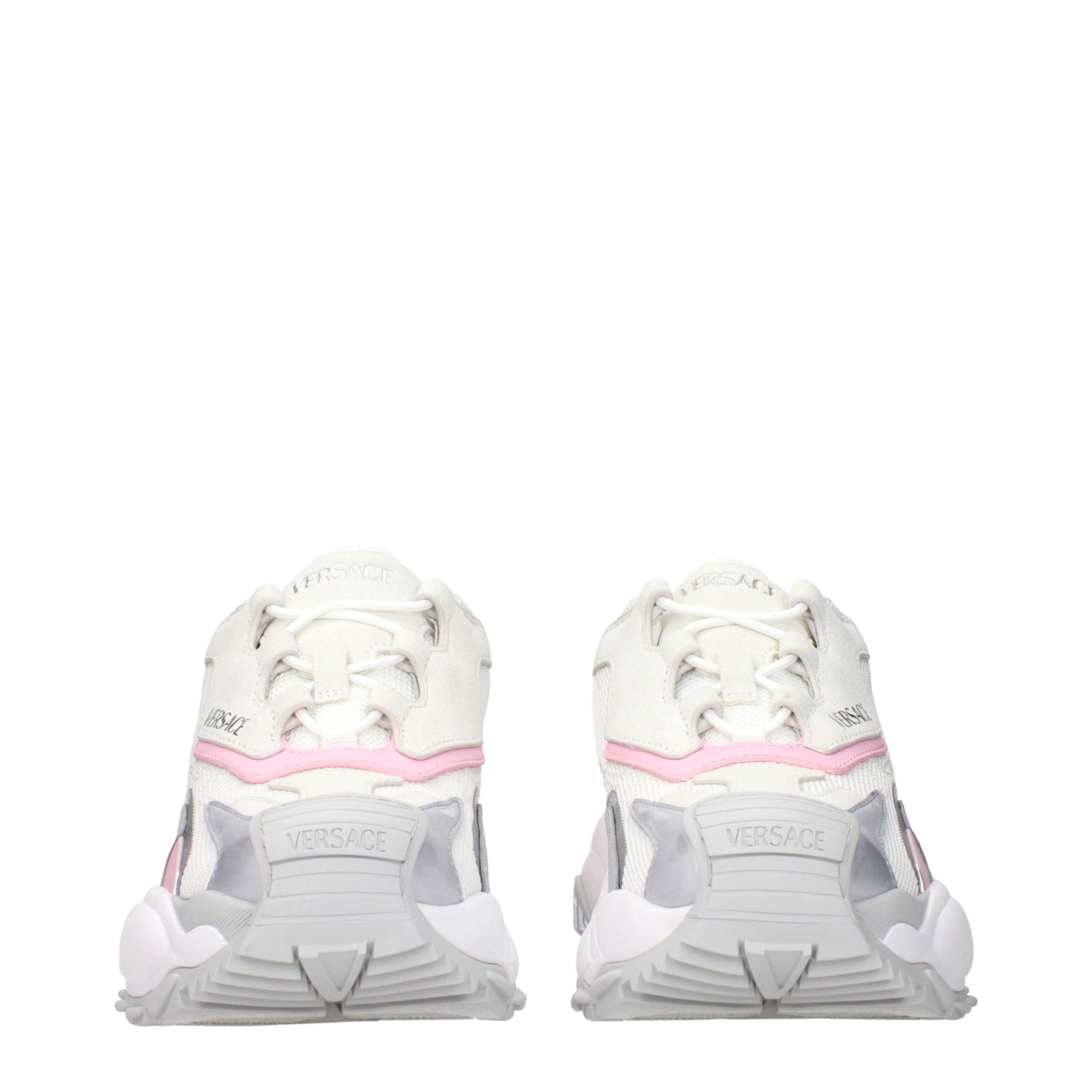 Versace – Weiße, klobige Stoff-Sneaker