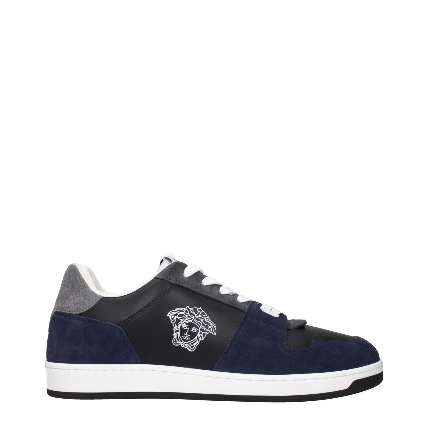 Blaue Ledersneaker von Versace
