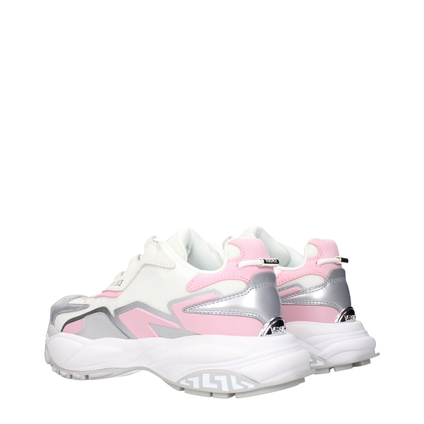 Versace – Weiße, klobige Stoff-Sneaker