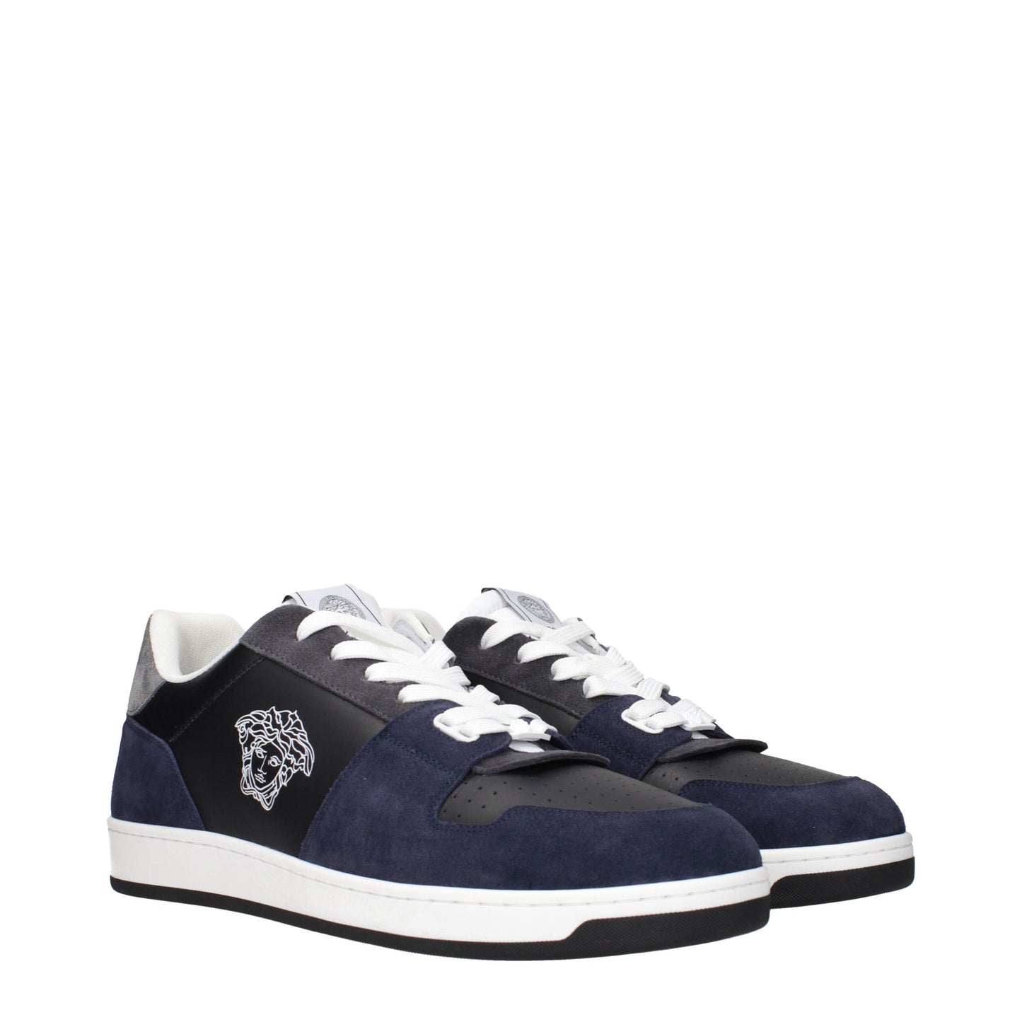 Blaue Ledersneaker von Versace