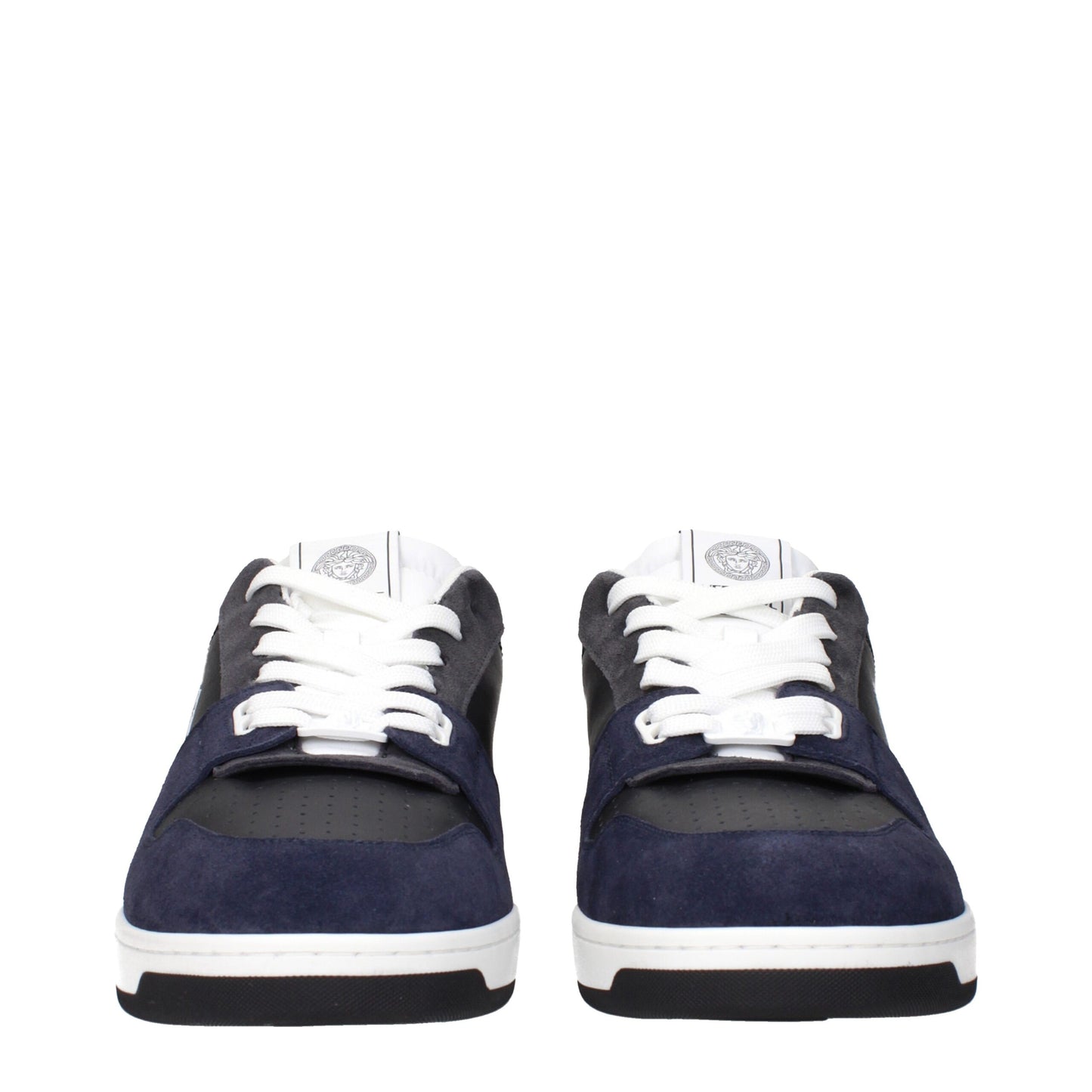 Blaue Ledersneaker von Versace