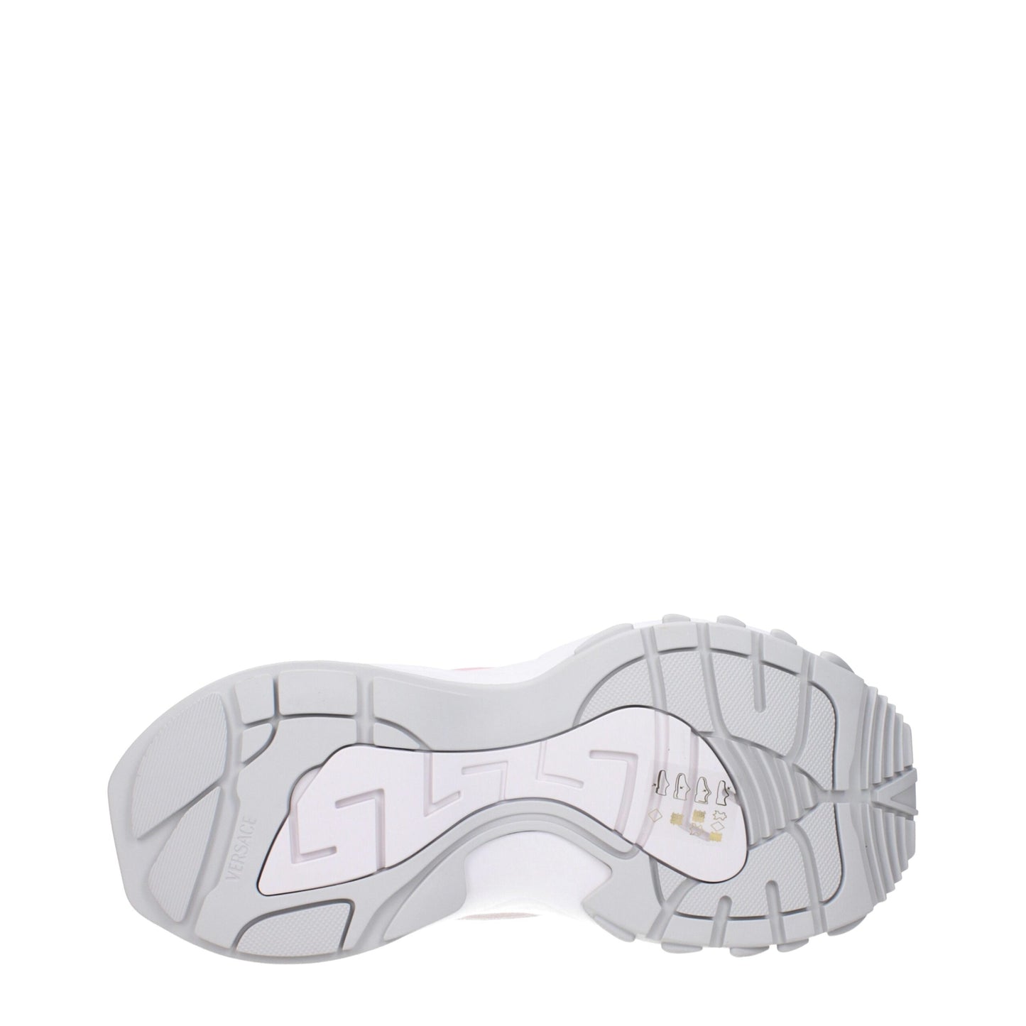 Versace – Weiße, klobige Stoff-Sneaker