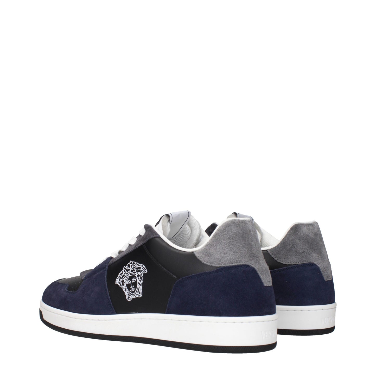 Blaue Ledersneaker von Versace