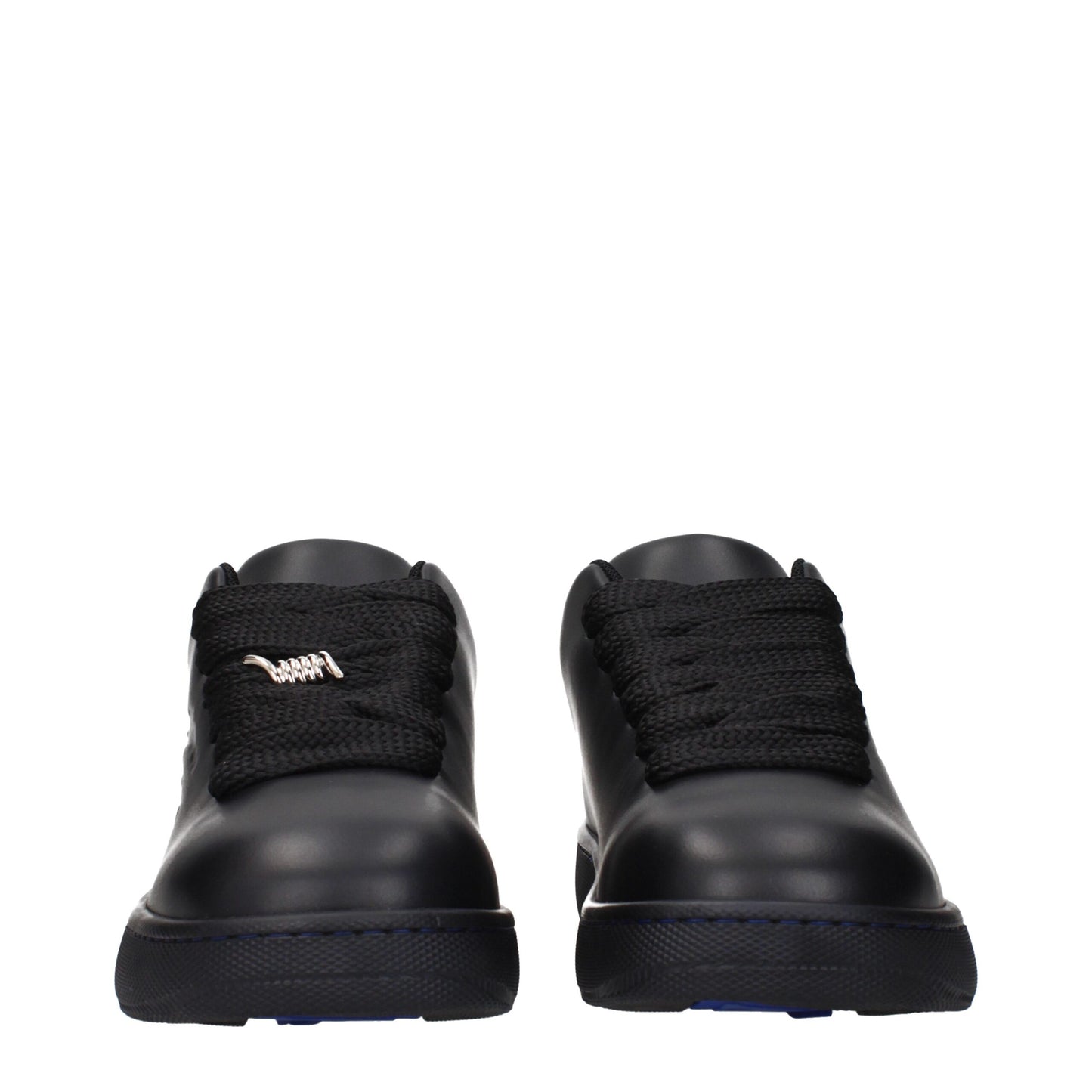 Burberry – Niedrige Sneakers aus schwarzem Leder