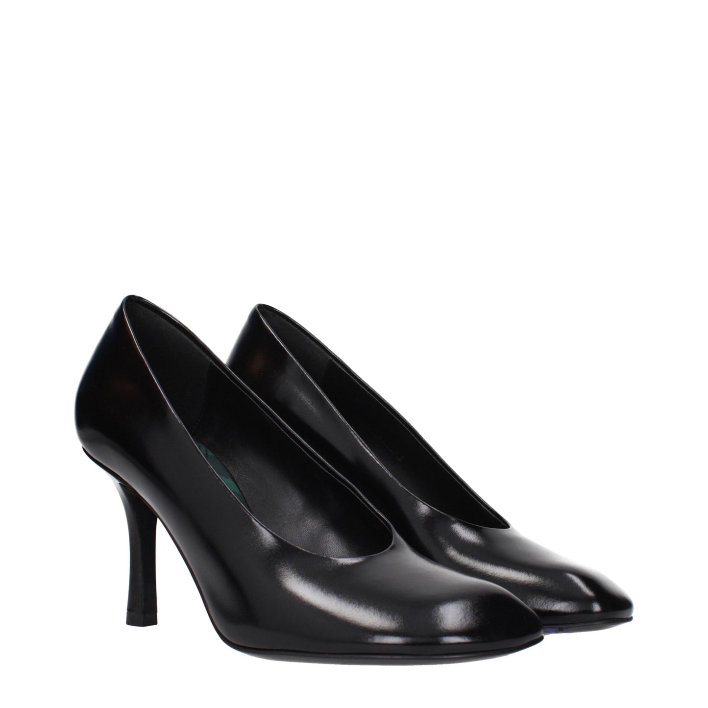 Burberry – Pumps aus schwarzem Leder mit hohem Absatz