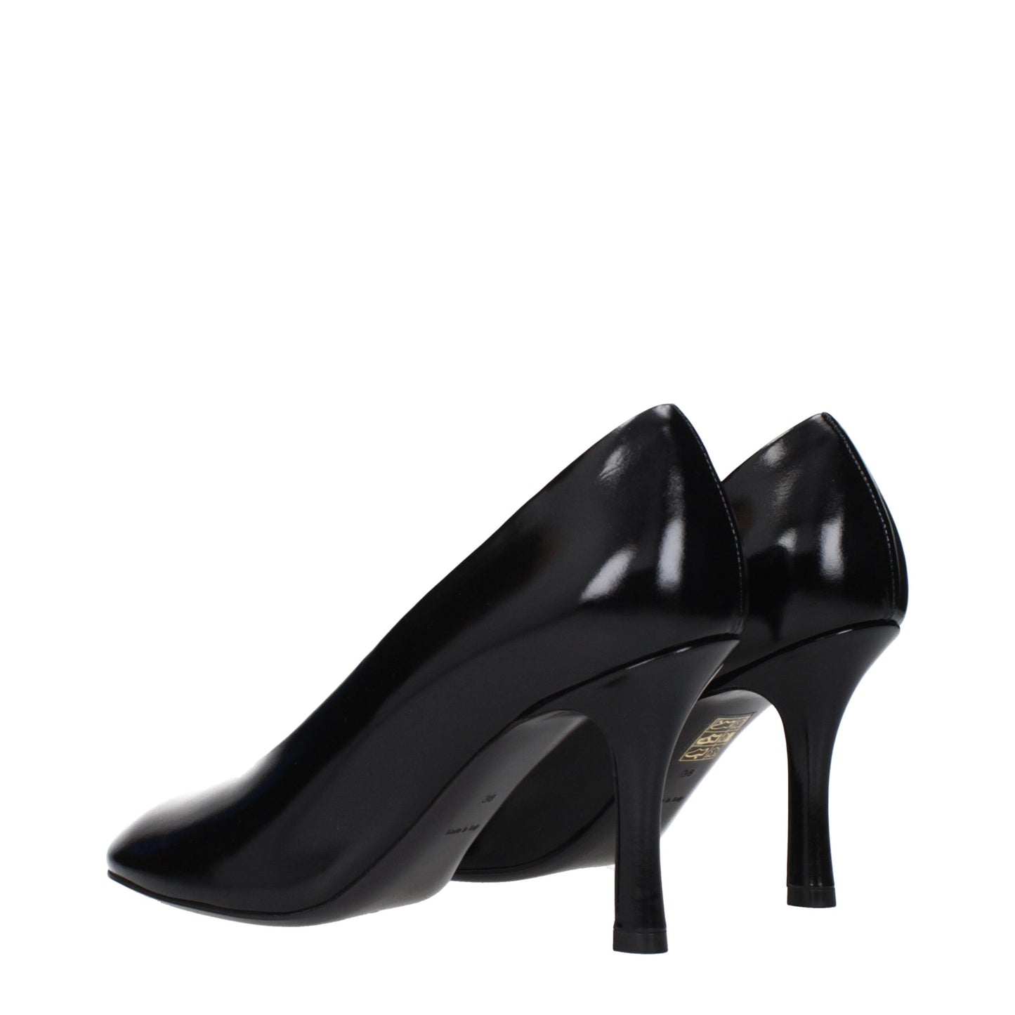 Burberry – Pumps aus schwarzem Leder mit hohem Absatz