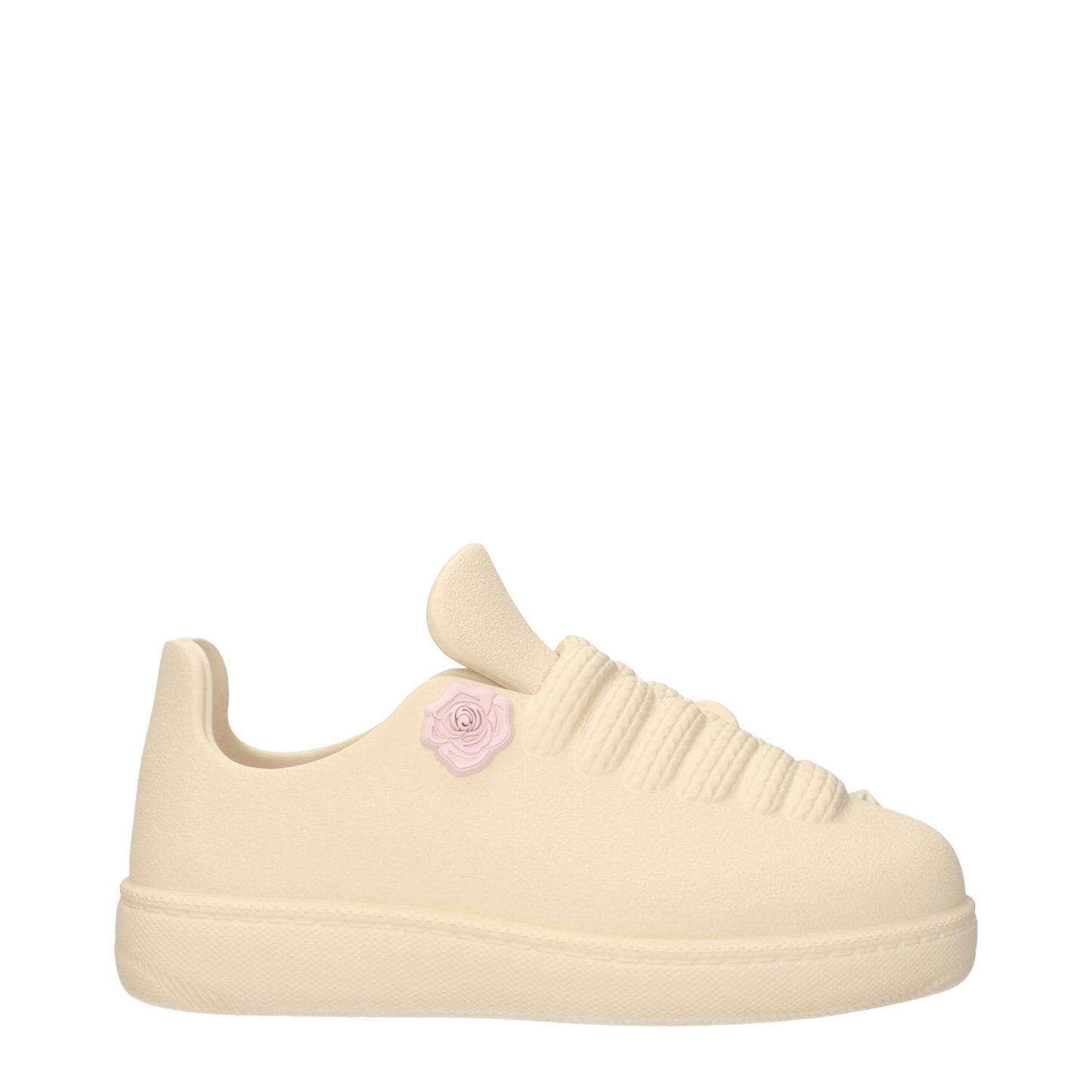 Beigefarbene Baumwoll-Sneakers von Burberry