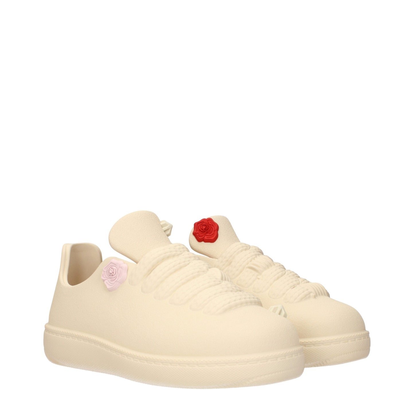Beigefarbene Baumwoll-Sneakers von Burberry
