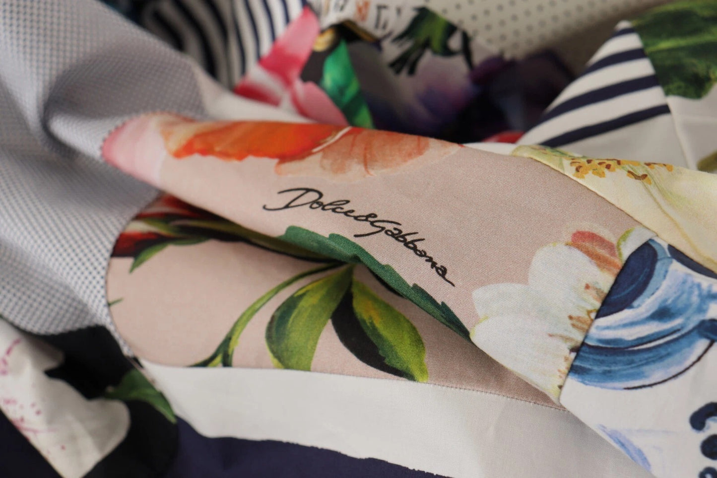 Dolce & Gabbana – Mehrfarbiges, ausgestelltes Minikleid aus Popeline mit Blumenmuster