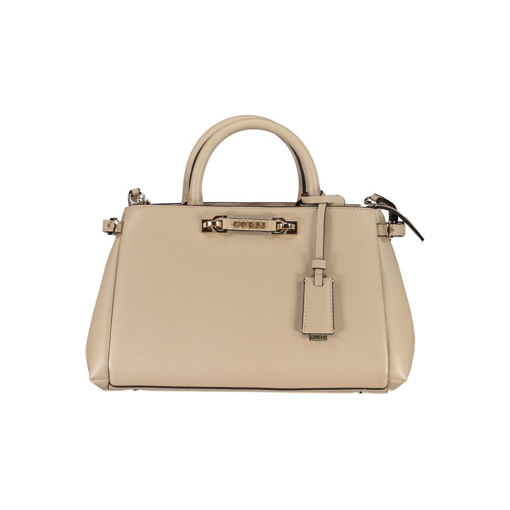 Guess Jeans Beige Polyethylen Damen Handtasche