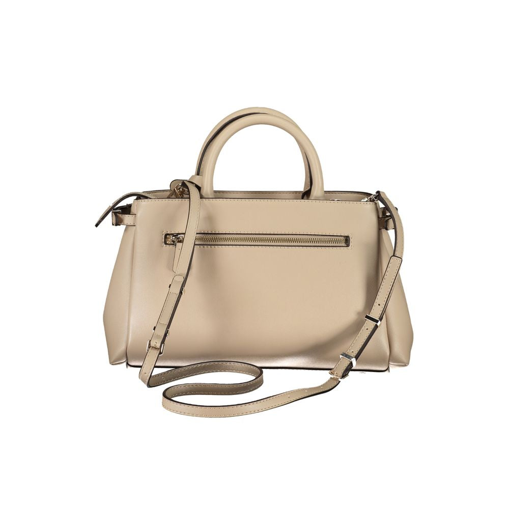 Guess Jeans Beige Polyethylen Damen Handtasche