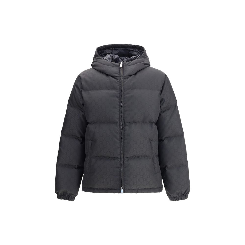 Gepolsterte Daunenjacke mit Gucci GG-Muster