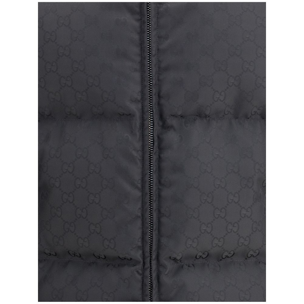 Gepolsterte Daunenjacke mit Gucci GG-Muster