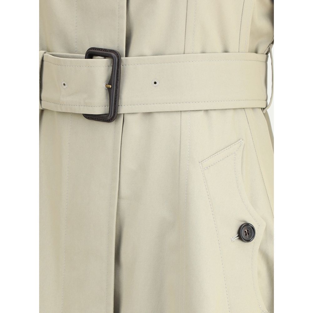 Burberry – Langer, figurbetonter Gabardine-Trenchcoat „Ellingham“