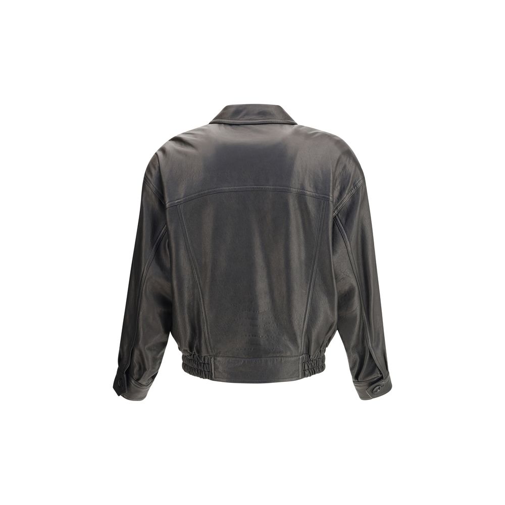 Saint Laurent Ballon-Lederjacke