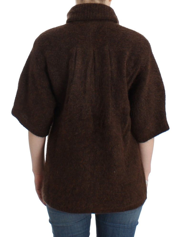 Cavalli Braune Strickjacke aus Mohair