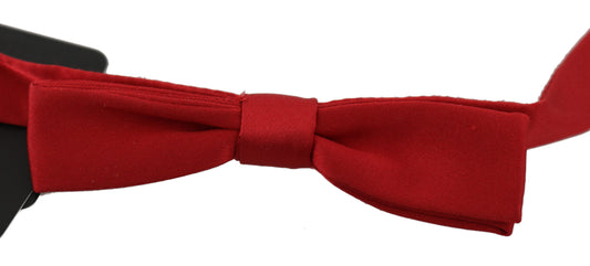 Dolce &amp; Gabbana – Rote Papillon-Fliege aus 100 % Seide mit schmalem, verstellbarem Hals