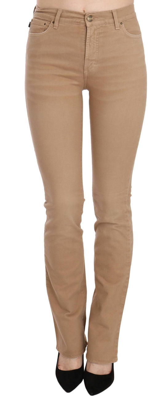 Just Cavalli – Enge Hose aus Stretch-Baumwolle mit mittlerer Taille, Braun