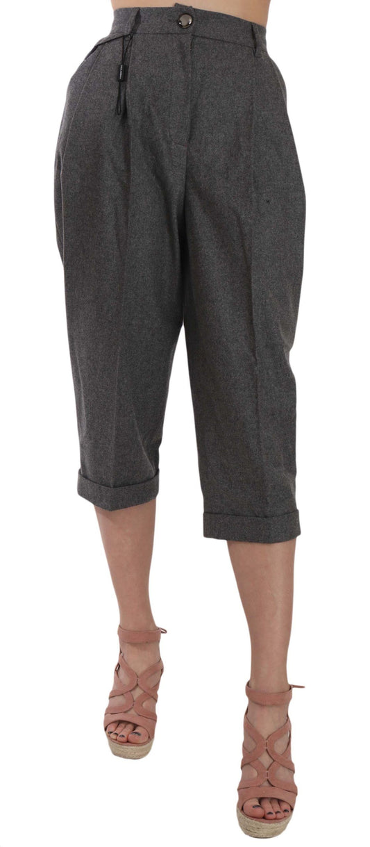 Dolce &amp; Gabbana – Kurze Wollhose mit Bundfalten
