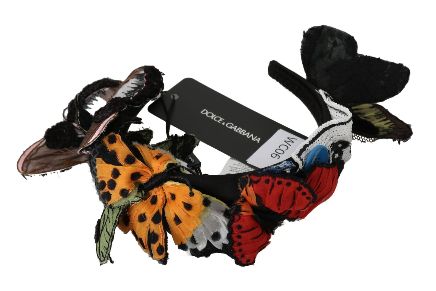 Dolce &amp; Gabbana Tiara Haarreif mit Blumen- und Schmetterlings-Paillettendiadem