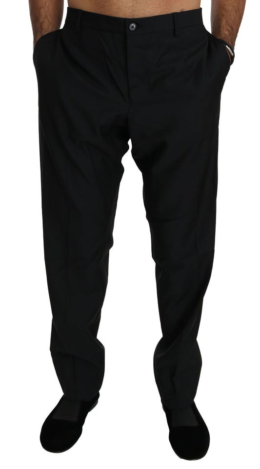 Dolce &amp; Gabbana Schwarze Anzughose für formelle Anlässe, Herren, Wollhose