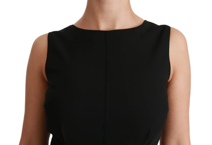 Dolce & Gabbana Black Sheath Stretch Formal Dress