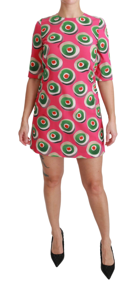 Dolce &amp; Gabbana – Rosafarbenes Cup-Cake-Etuikleid aus Stretch-Seide
