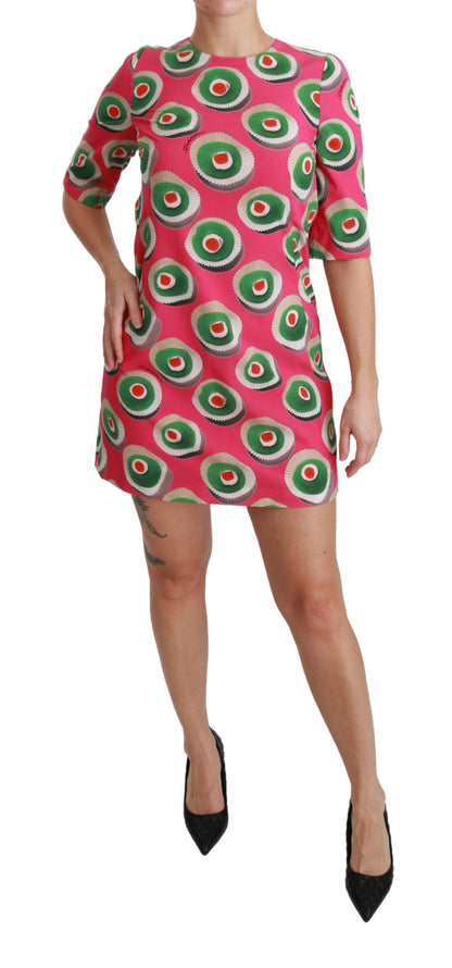 Dolce &amp; Gabbana – Rosafarbenes Cup-Cake-Etuikleid aus Stretch-Seide