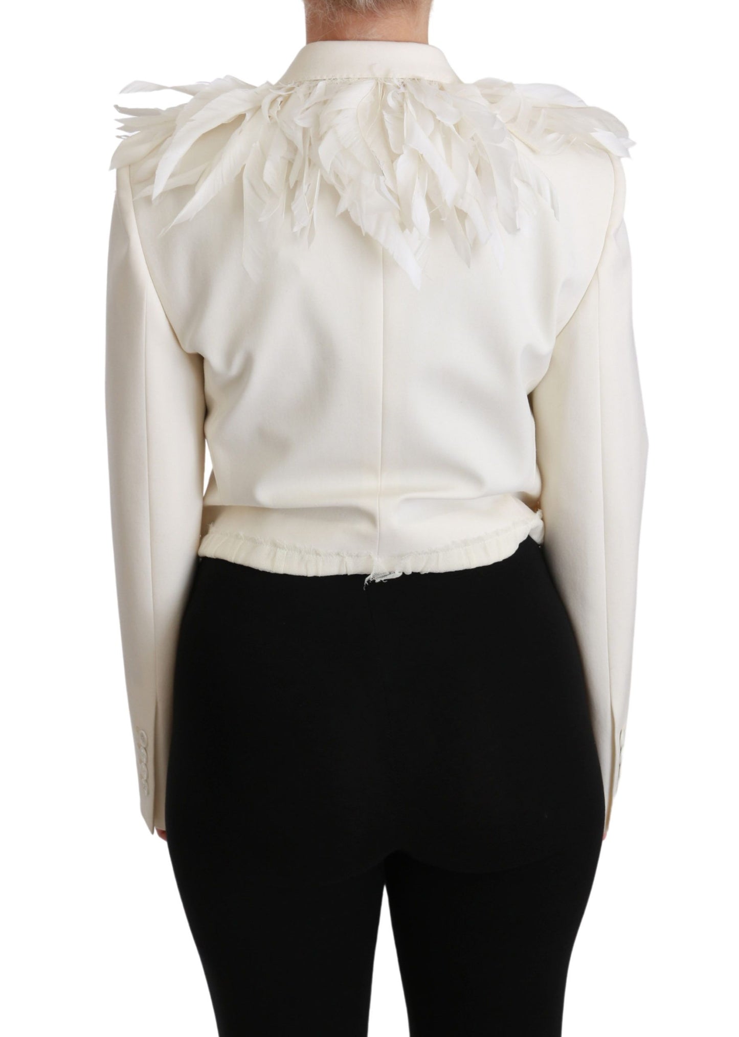 Dolce &amp; Gabbana – Weiße, zweireihige Wolljacke