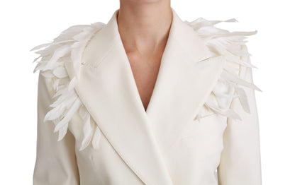 Dolce &amp; Gabbana – Weiße, zweireihige Wolljacke