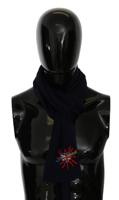Dolce &amp; Gabbana Blauer #DGLovesLondon Wickelschal Wollschal