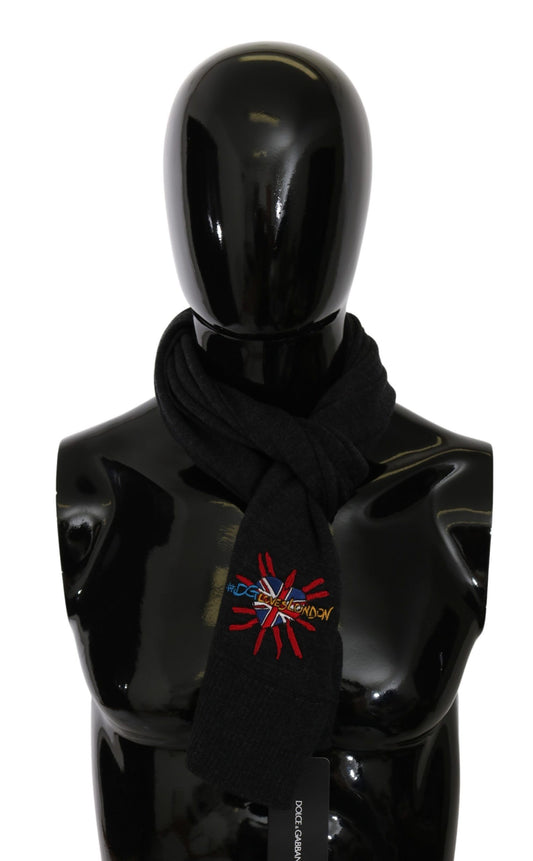 Dolce &amp; Gabbana Grauer #DGLovesLondon Wickelschal Wollschal