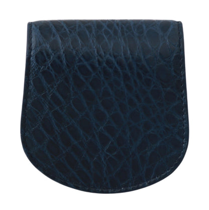 Dolce &amp; Gabbana Blaue Haltertasche Brieftasche Blaue Exotische Haut Kondomhülle