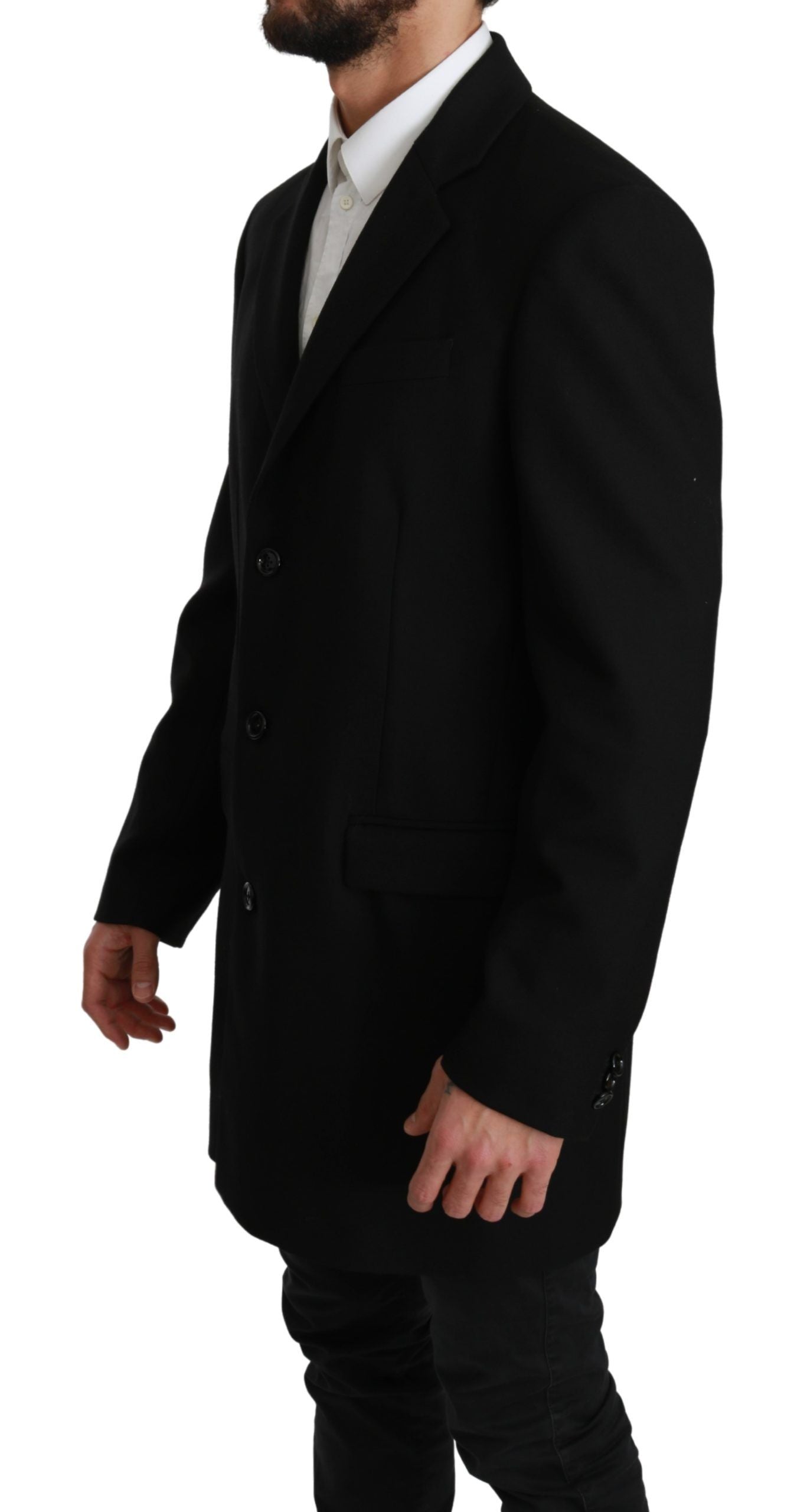 Dolce &amp; Gabbana – Schwarzer Blazer aus 100 % Wolle