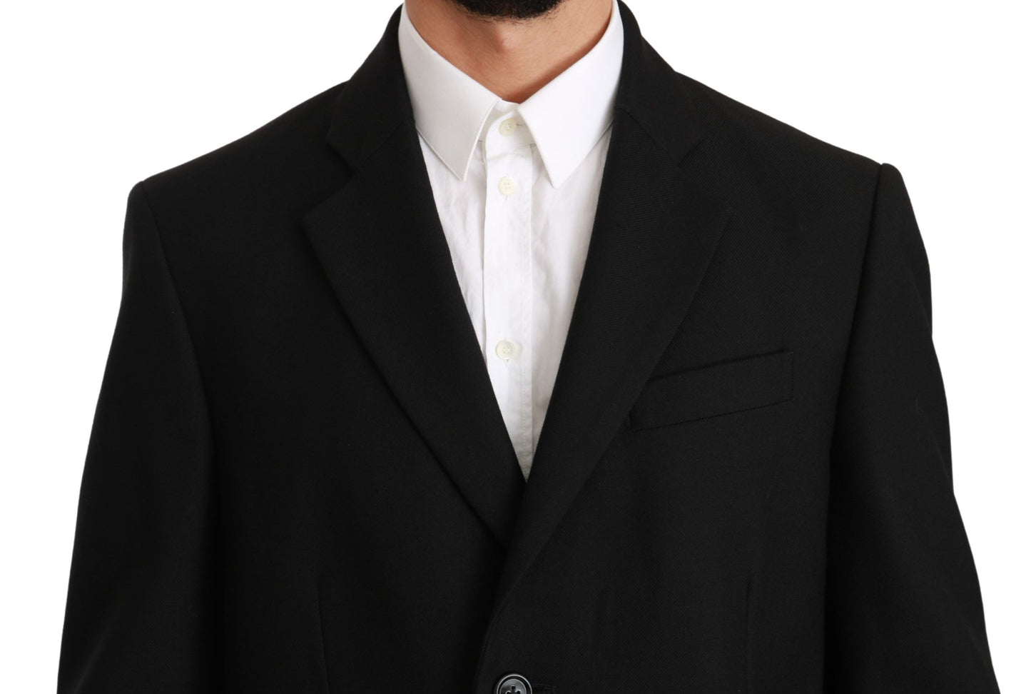Dolce &amp; Gabbana – Schwarzer Blazer aus 100 % Wolle