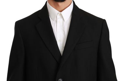 Dolce &amp; Gabbana – Schwarzer Blazer aus 100 % Wolle