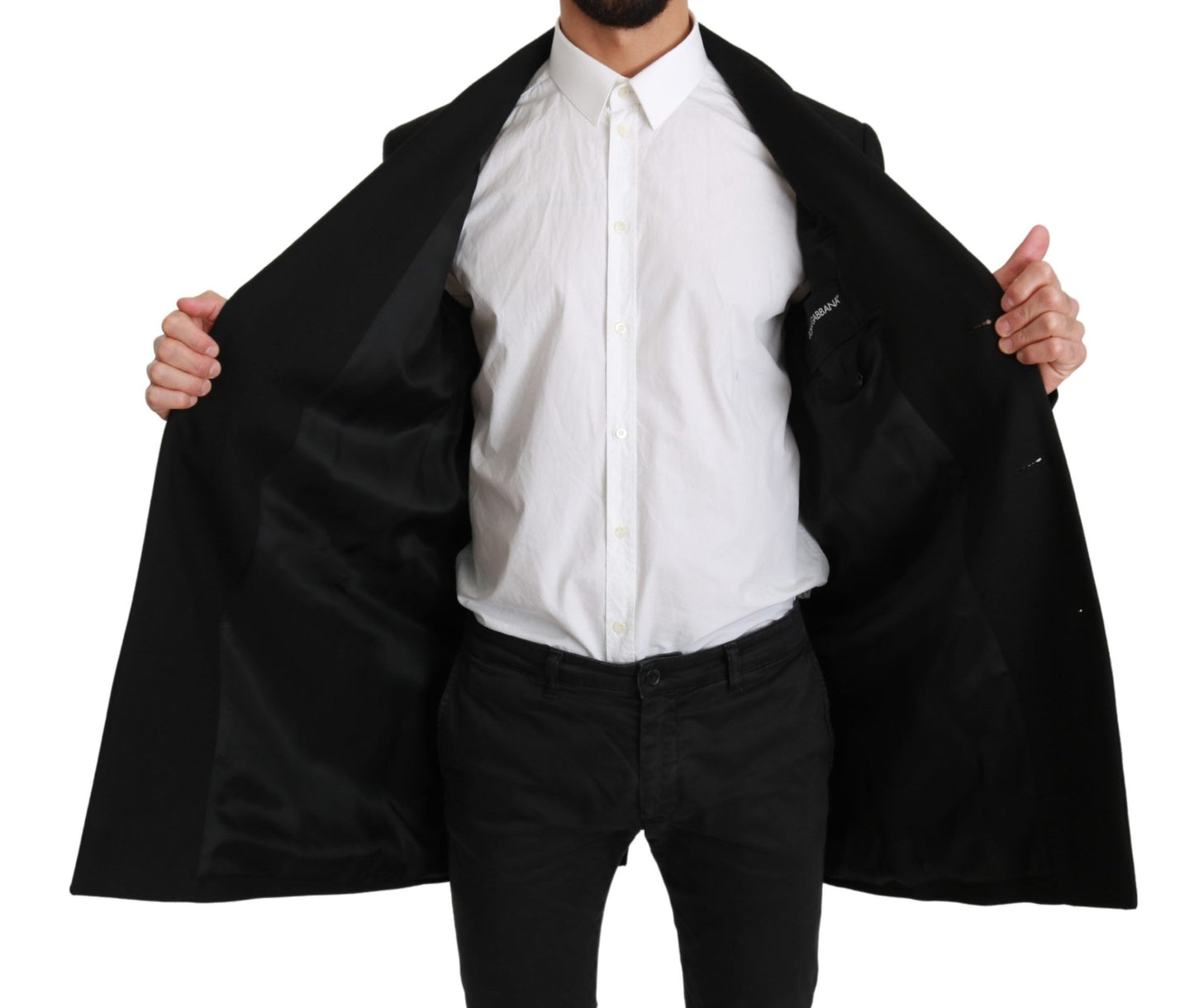 Dolce &amp; Gabbana – Schwarzer Blazer aus 100 % Wolle