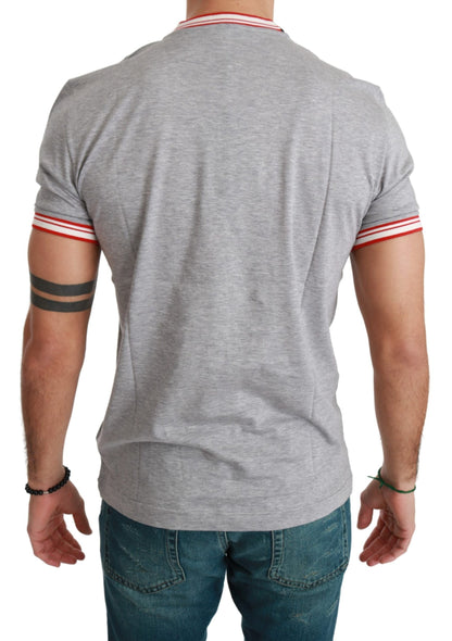 Dolce &amp; Gabbana Graues Baumwoll-Top 2019 Jahr des Schweins T-Shirt