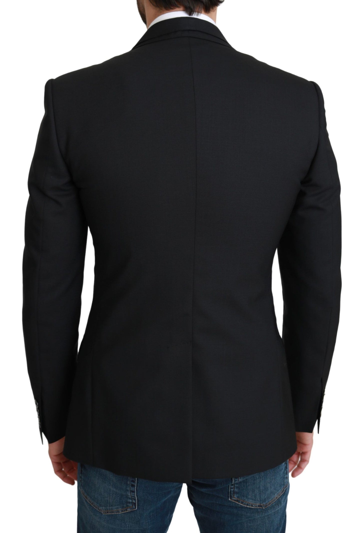 Dolce &amp; Gabbana – Schwarzer, einreihiger, formeller Wollblazer