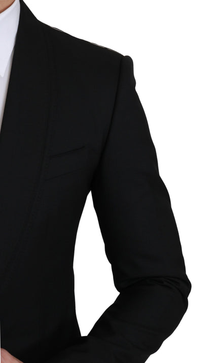Dolce &amp; Gabbana – Schwarzer, einreihiger, formeller Wollblazer