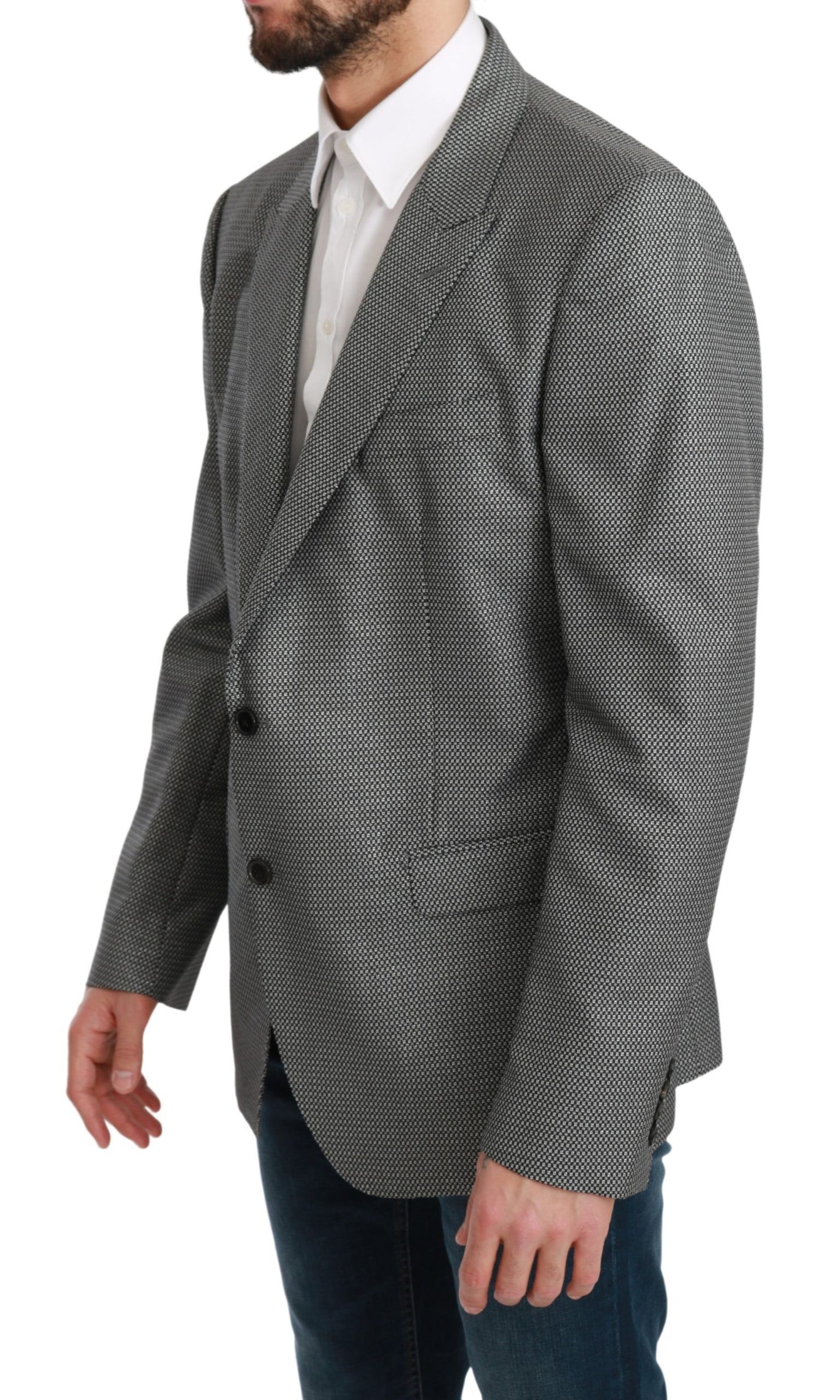 Dolce &amp; Gabbana – Grauer, schmal geschnittener MARTINI-Blazer