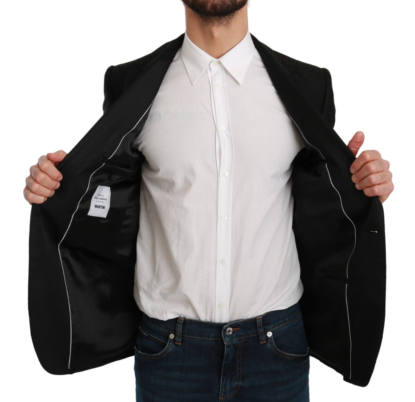 Dolce &amp; Gabbana Schwarz Slim Fit Manteljacke MARTINI Blazer