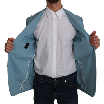 Dolce &amp; Gabbana Blaue Slim Fit Manteljacke MARTINI Blazer