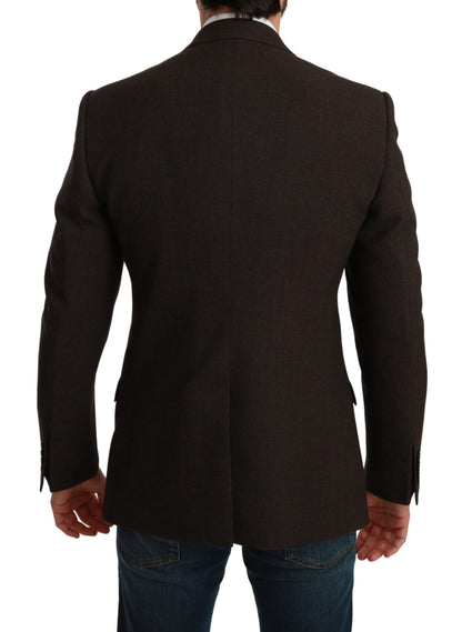 Dolce &amp; Gabbana Braune Slim Fit Manteljacke MARTINI Blazer
