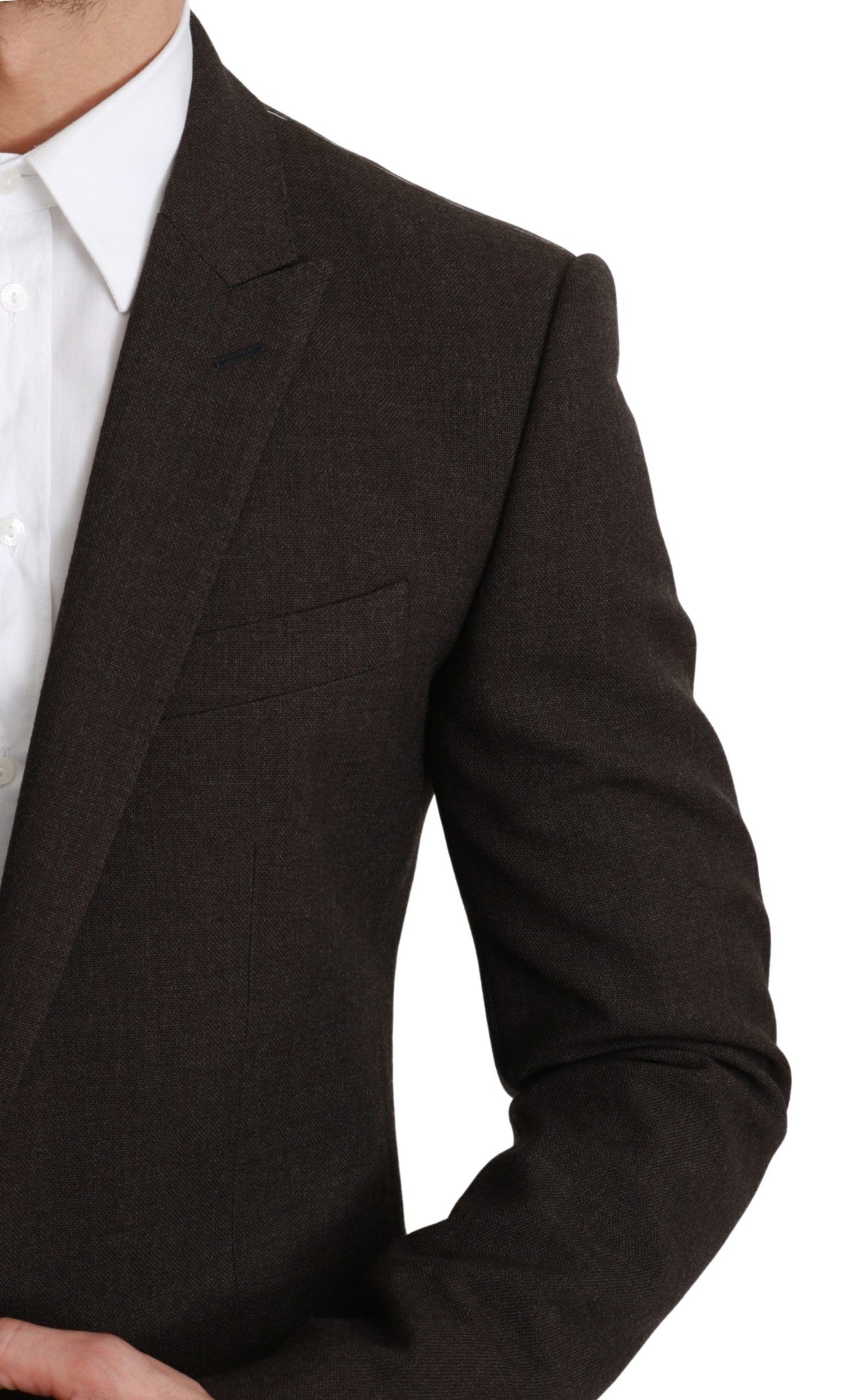 Dolce &amp; Gabbana Braune Slim Fit Manteljacke MARTINI Blazer