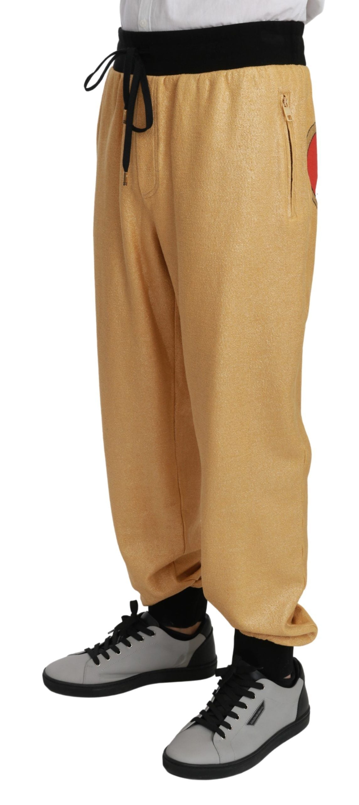 Dolce &amp; Gabbana Gold Year Of The Pig Baumwolle Herrenhose
