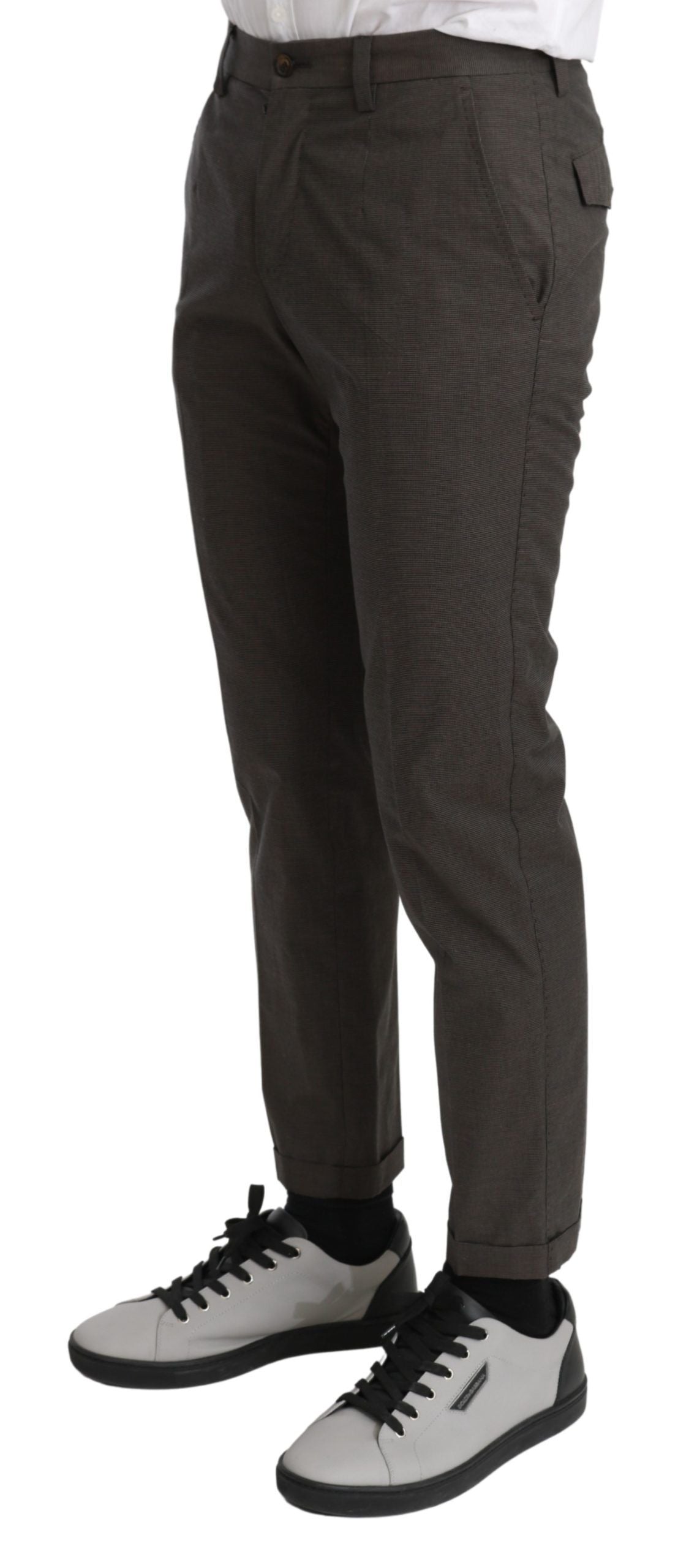 Dolce &amp; Gabbana Braune Freizeithose für Herren, 100 % Baumwolle