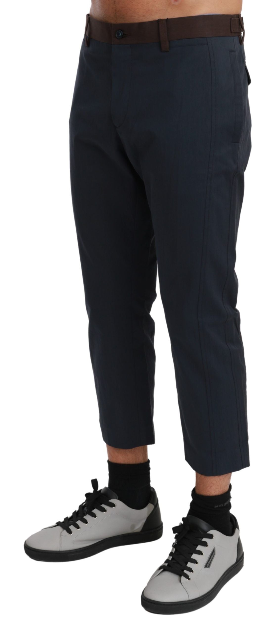 Dolce &amp; Gabbana Braun gestreifte Cropped-Hose